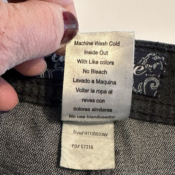 Fade to Blue Premium Cuffed Capri Denim Jeans Womens 14 Blue Zip Pockets - Picture 7 of 15